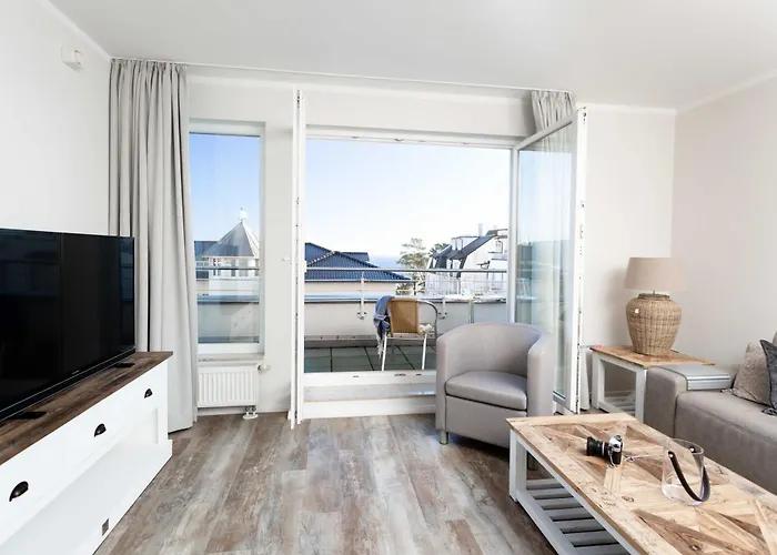 公寓 Strandnahe Fewo Mit Balkon Und Eingeschraenktem Meerblick, Residenz Bel Vital Wohnung 44, Binz 宾茨